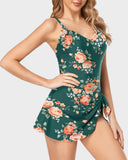 Emoswim - Women's Tummy Control Slim Fit One Piece Swimsuit-Flower