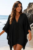 Emoswim - White V-Neck Loose Cover Up
