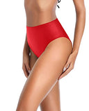Emoswim - Bas de maillot de bain taille haute gainant - Rouge