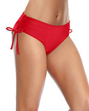 Emoswim – Figurschmeichelnder Bikiniunterteil mit seitlicher Schleife für Damen – Rot