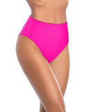 Emoswim – Damen-Badehöschen mit hoher Taille im Vintage-Stil – Neonpink