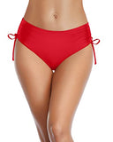 Emoswim – Figurschmeichelnder Bikiniunterteil mit seitlicher Schleife für Damen – Rot