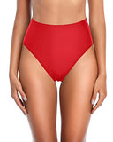 Emoswim - Bas de maillot de bain taille haute gainant - Rouge