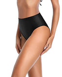 Emoswim – High-Cut Retro Bikinihose mit Bauchkontrolle für Damen – Schwarz