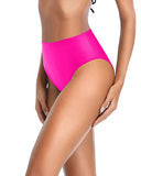 Emoswim – Damen-Badehöschen mit hoher Taille im Vintage-Stil – Neonpink