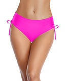 Emoswim - Bas de maillot de bain brésilien à nouer sur les côtés pour adolescentes - Rose fluo