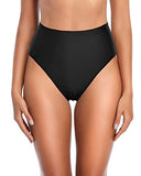 Emoswim – High-Cut Retro Bikinihose mit Bauchkontrolle für Damen – Schwarz