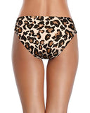 Emoswim - Bas de Maillot de Bain Coupe Haute Effrontée Bas de Bikini Couvrant - Léopard