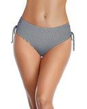 Emoswim – Sexy verstellbarer Side-Tie Bikini-Slip für Damen – Schwarz-Weiß gestreift