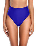 Emoswim – Hoher Taillenbund, hoher Beinausschnitt, Bikinislip für Damen – Königsblau