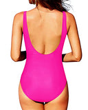 Emoswim - Maillot de Bain Confortable à Bretelles Larges et Fronces Gainantes - Rose Fluo