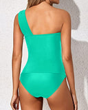 Emoswim - Women's 2 Piece Tankini Tummy Control & Ruched Design-Green