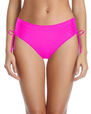 Emoswim - Bas de maillot de bain brésilien à nouer sur les côtés pour adolescentes - Rose fluo