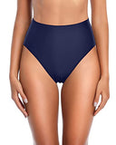 Emoswim - Bas de Maillot de Bain Femme Taille Haute Gainant-Bleu Marine