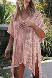 Emoswim-See-Through Crochet Hollow Irregular Cover Up