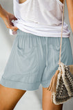Emoswim-Womens Drawstring Shorts Summer Elastic Waist Casual Lightweight with Pockets
