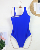 Emoswim - Sexueller Einteiler-Badeanzug für kurvige Frauen mit Cutout-Mesh-Einsätzen – Königsblau