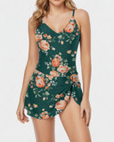 Emoswim - Women's Tummy Control Slim Fit One Piece Swimsuit-Flower