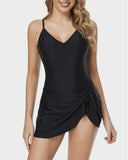 Emoswim - Women's Tummy Control Slim Fit One Piece Swimsuit-Black