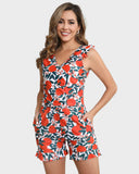 Emoswim-Built-In Bra Swim Romper Three Piece Set