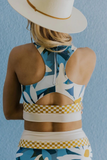 Emoswim-Floral Racerback Flattering Bikini Set