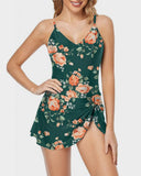 Emoswim - Women's Tummy Control Slim Fit One Piece Swimsuit-Flower