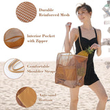 Emoswim-🔥Women's Swimming Beach Bag Portable One Shoulder Storage Bag Crossbody Bag Versatile Mesh Bag