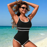 Emoswim - One Piece Boho Swimsuits for Women High Waisted Tummy Control Cutout Vintage Swimsuit Bathing Suit