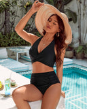 Emoswim-Tummy Control Bathing Suits Modest High Waisted Bikini Sets
