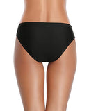 Emoswim - Women's High Waisted V Cut Swimsuit Bottoms-Black
