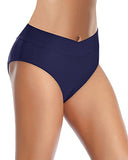 Emoswim - Freche High-Waist Bikinihose für Damen-Bademode – Marineblau