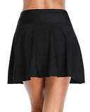 Emoswim – A-Linien-Bade-Rock mit hoher Taille und Bauchkontrolle – Schwarz