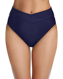 Emoswim - Freche High-Waist Bikinihose für Damen-Bademode – Marineblau