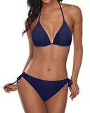 Emoswim – 2-teiliger Strand-Bikini für Damen, bereit für den Sommer – Marineblau