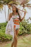 EMOSWIM - Multi-Colored Pixel Color block Bikini