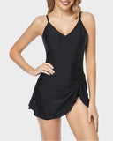 Emoswim - Women's Tummy Control Slim Fit One Piece Swimsuit-Black