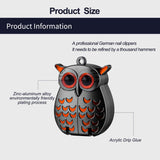 Emoswim-German Professional Stainless Steel Mini Nail Clippers, Ultra Sharp and Sturdy Fingernail and Toenail Clippers, Foldable Portable Nail Clippers with Owl Patterns