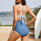 Emoswim-Women's One Piece Swimsuits Tummy Control Cutout High Waisted Bathing Suit Wrap Tie Back
