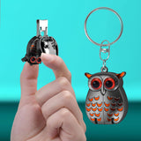 Emoswim-German Professional Stainless Steel Mini Nail Clippers, Ultra Sharp and Sturdy Fingernail and Toenail Clippers, Foldable Portable Nail Clippers with Owl Patterns