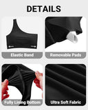Emoswim-High-Waist One-Shoulder Tummy Control Bikini Set-Black