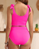 Emoswim-Two Piece High Waisted Swimsuits Women Tummy Control Bikini Modest Bathing Suit