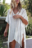 Emoswim-See-Through Crochet Hollow Irregular Cover Up